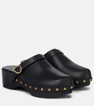 Classic Closed leather clogs