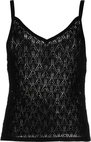 Pointelle-Knit Cashmere Top