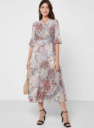 Paisley Print Dress