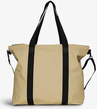 Womens Sand Waterproof Woven Tote bag