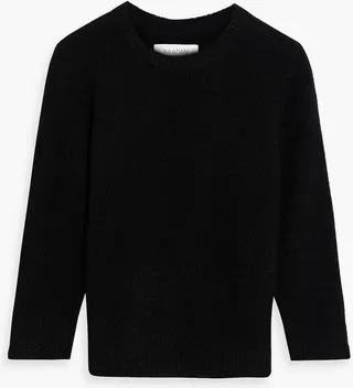 Bouclé-knit cashmere-blend sweater