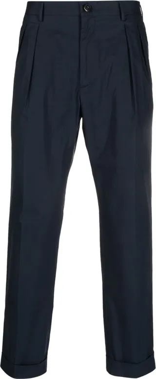 Pleated Cropped Trousers