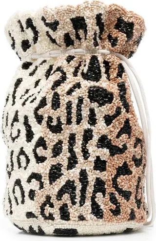 Animalier Beaded Handbag Ganni Woman