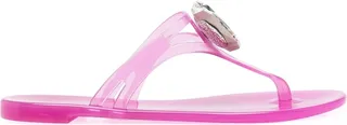 Jelly Jeweled crystal-bow flip flops