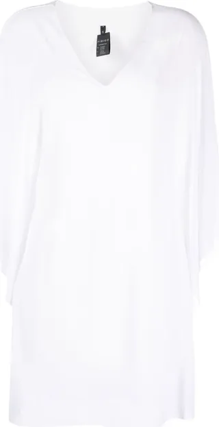 semi-sheer V-neck tunic