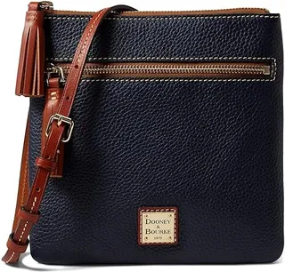 Dooney & Bourke Pebble Double Zip Tassel Crossbody (Midnight Blue) Handbags