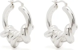 Knot-Detail Hoop Earrings