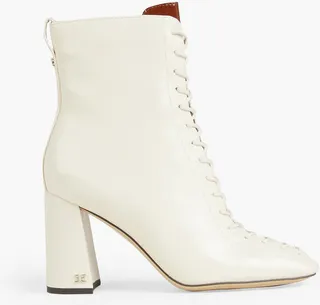 Carney lace-up faux leather ankle boots