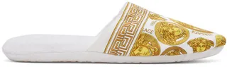 Versace White Medusa Amplified Slippers
