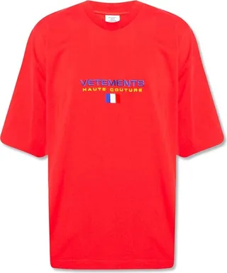 Vetements Logo Embroidery Crewneck T-Shirt