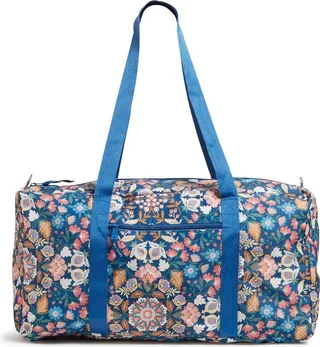 Vera Bradley Women's Ripstop Packable Duffel Bag Enchanted Mandala Blue