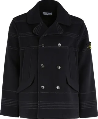 Wool Blend Double-breasted Coat
