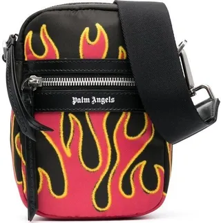Flames logo-print crossbody bag