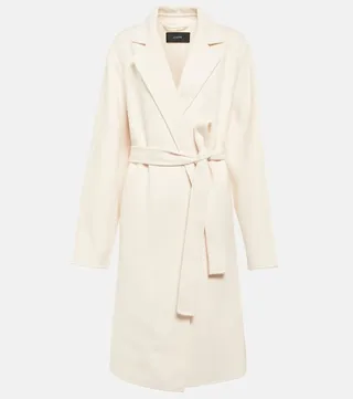 Cenda wool and cashmere wrap coat