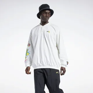 Reebok Smiley Crew Sweatshirt Mens S Chalk