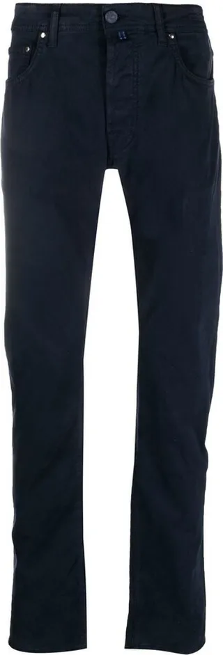 Brushed-Finish Straight-Leg Trousers