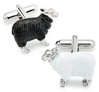 Link Up Black Sheep & White Sheep Cufflinks