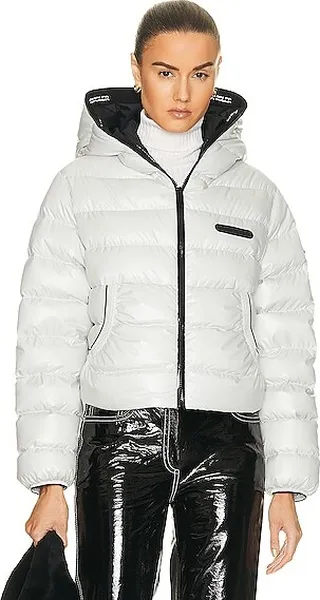 Moncler Matt Black Nere Jacket in Light Grey