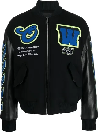 OFF-WHITE- Leather Jacket