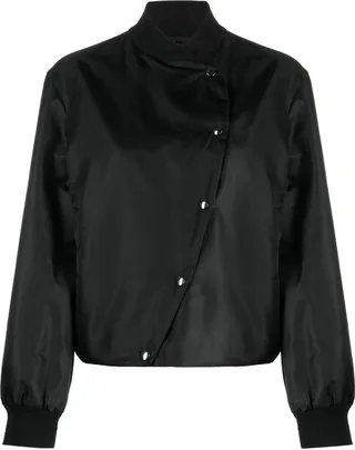 x Daniëlle Cathari Swan asymmetric bomber jacket