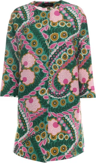 Weekend Max Mara Calmi Printed Crewneck Overcoat