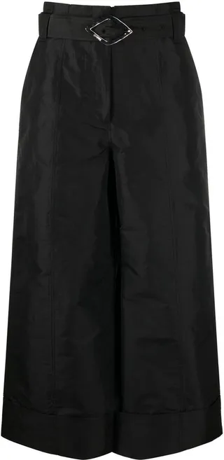 Wide-Leg Cropped Trousers