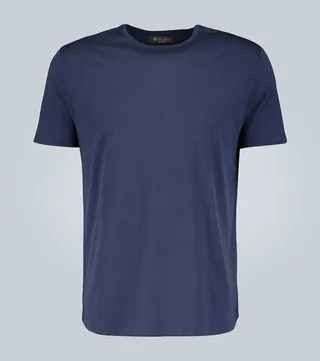 Silk-cotton blend T-shirt