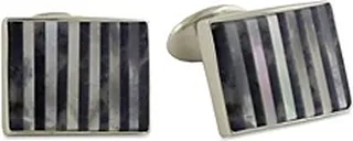 David Donahue Mother of Pearl Striped Cufflinks