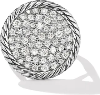 sterling silver DY Elements pavé diamond ring
