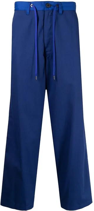 Drawstring Straight-Leg Trousers