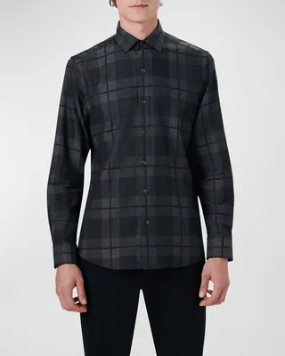 Men's Julian Shaped Buffalo Check Sport Shirt