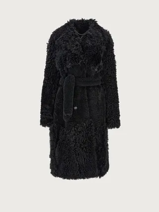 Ferragamo Women Shearling coat Black