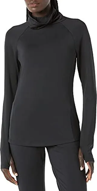 Amazon Essentials Women's Control Tech Longsleeve Masked Running Top