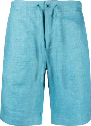 Knee-Length Linen Shorts