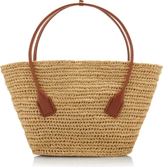 Women's Medium Arco Crochet Raffia Tote Bag