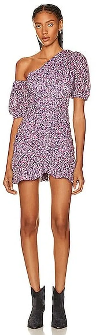 Isabel Marant Etoile Lecia Mini Dress in Purple