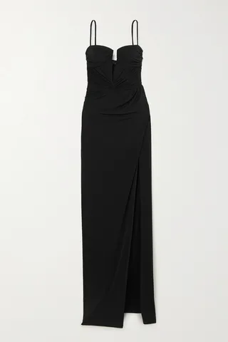 Brandon Maxwell - Caroline Ruched Jersey Gown - Black