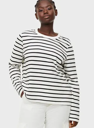 Crew Neck Striped Top