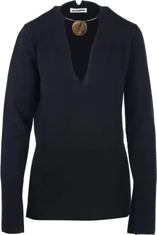 Jil Sander V-Neck Knitted Sweater