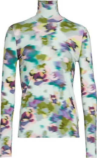Abstract Floral Jersey Top