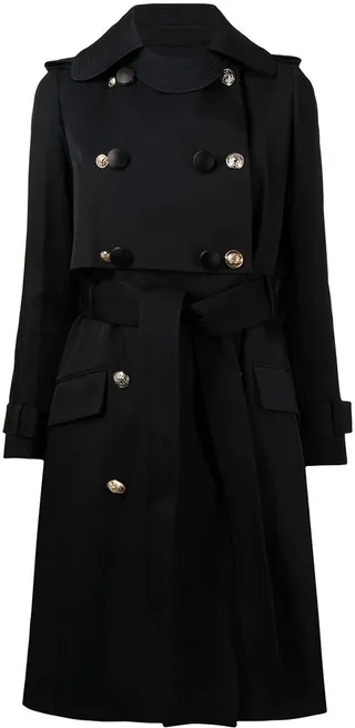 Navy Midi Trench Coat