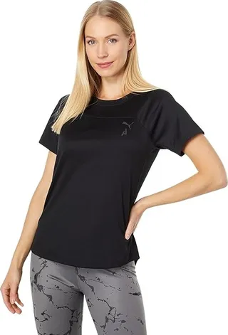 PUMA Seasons Tee (Puma Black) Women's Clothing