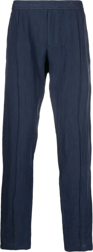 Straight-Leg Linen Trousers
