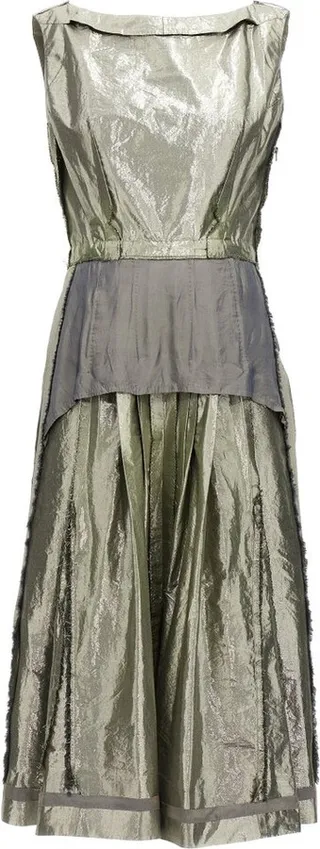 Maison Margiela Patchwork Sleeveless Midi Dress