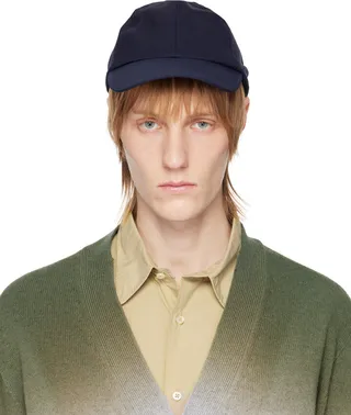 Officine Générale Navy Water-Repellent Baseball Cap