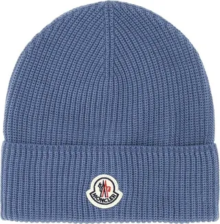 Moncler Logo Patch Ribbed Beanie
