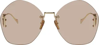 Gucci Gold Rimless Sunglasses