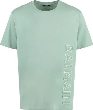 Balmain Logo Embossed Crewneck T-Shirt