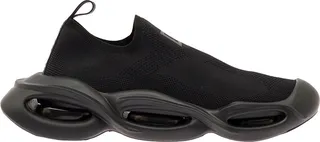 Black Wave Slip-on Sneakers In Polyester Man