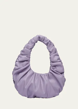 Anja Mini Ruched Faux-Leather Shoulder Bag